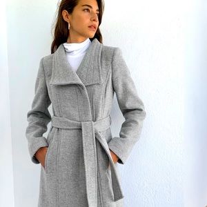 Aritzia Babaton Connor Coat Heather Light Grey sz S